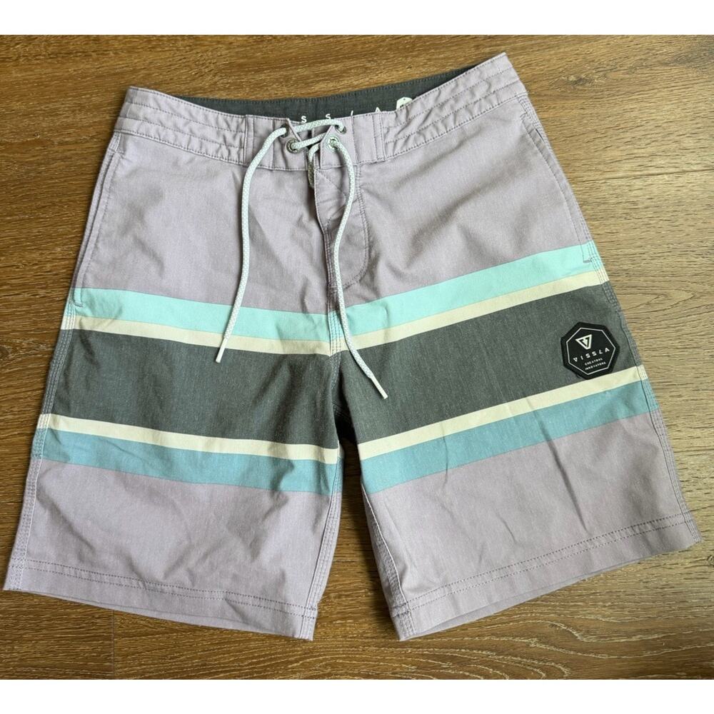 Vissla Cheater Five 17" Boys Boardshorts Swim Shorts Sz 27